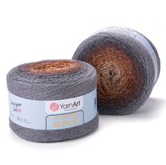 Len cầu vồng ấm Flower Alpaca nhập khẩu từ Yarnart, đan móc áo, áo choàng, váy, nón