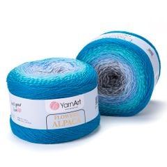 Len cầu vồng ấm Flower Alpaca nhập khẩu từ Yarnart, đan móc áo, áo choàng, váy, nón