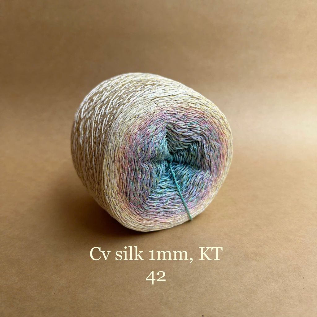 Cầu vồng sợi Silk kim tuyến, cỡ 1.0mm, 300g, đan móc áo, váy, khăn