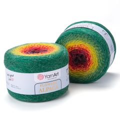 Len cầu vồng ấm Flower Alpaca nhập khẩu từ Yarnart, đan móc áo, áo choàng, váy, nón