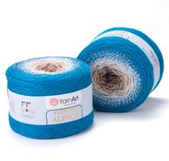Len cầu vồng ấm Flower Alpaca nhập khẩu từ Yarnart, đan móc áo, áo choàng, váy, nón