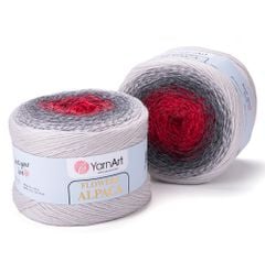 Len cầu vồng ấm Flower Alpaca nhập khẩu từ Yarnart, đan móc áo, áo choàng, váy, nón