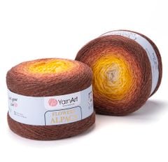 Len cầu vồng ấm Flower Alpaca nhập khẩu từ Yarnart, đan móc áo, áo choàng, váy, nón