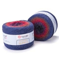 Len cầu vồng ấm Flower Alpaca nhập khẩu từ Yarnart, đan móc áo, áo choàng, váy, nón