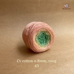 Sợi cầu vồng Cotton 0.8mm cuộn 100g, Chouihandmade, đan móc áo, váy