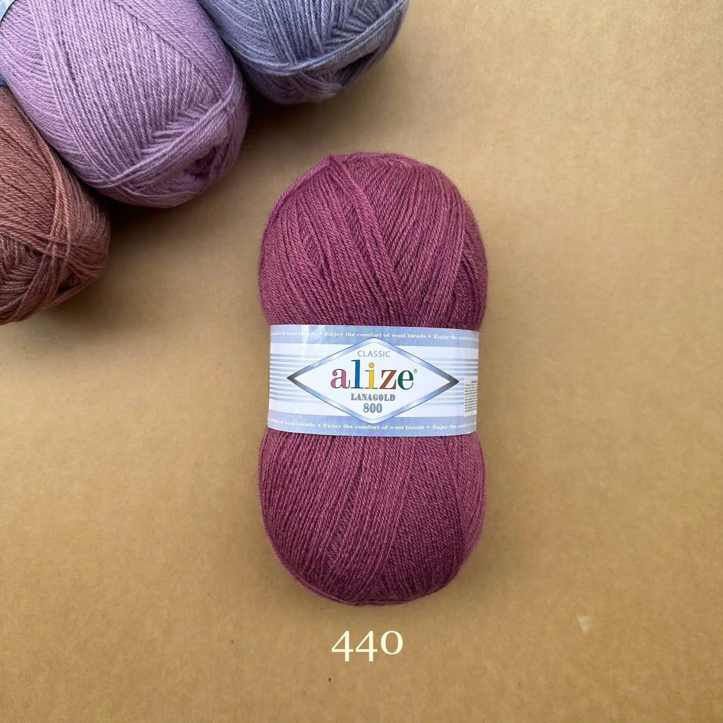 Cuộn len ấm Lanagold 800 hãng Alize siêu dôi, siêu ấm đan móc khăn, áo ấm cực thích