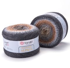 Len cầu vồng ấm Flower Alpaca nhập khẩu từ Yarnart, đan móc áo, áo choàng, váy, nón