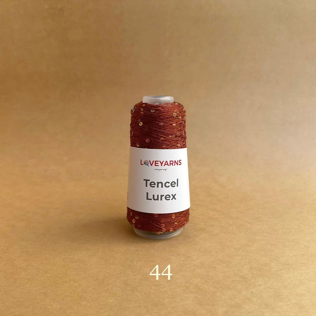 Sợi Tencel Lurex nhập từ Loveyarns, đan móc áo, khăn