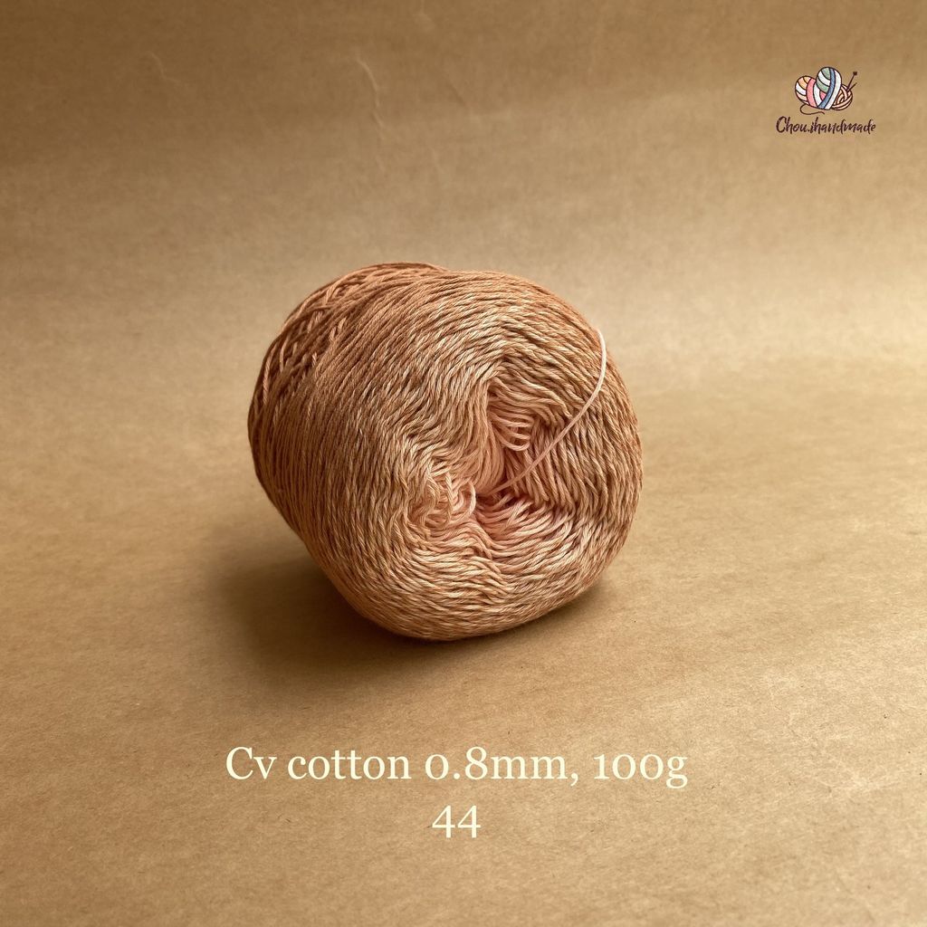 Sợi cầu vồng Cotton 0.8mm cuộn 100g, Chouihandmade, đan móc áo, váy
