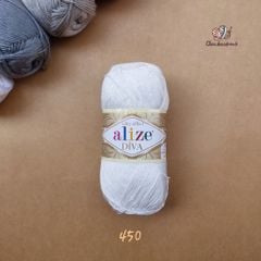 Sợi acrylic bóng Diva nhập khẩu từ Alize yarns đan móc bikini, áo, váy, thú, nón cực xinh