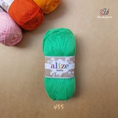 Sợi cotton hè trơn Bella nhập khẩu từ Alize Yarns đan móc áo, váy, khăn hè, mềm mại và mát