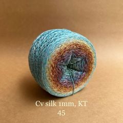Cầu vồng sợi Silk kim tuyến, cỡ 1.0mm, 300g, đan móc áo, váy, khăn