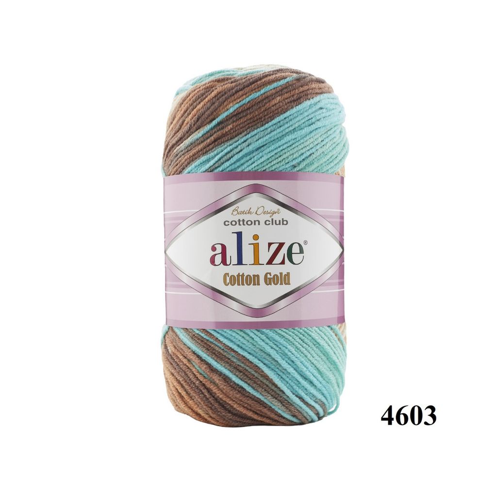 Len cotton Cotton Gold Batik nhập khẩu từ Alize Yarns, đan móc thú, nón, áo hè