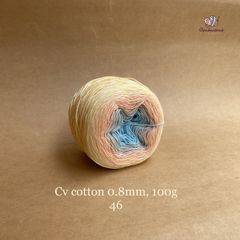 Sợi cầu vồng Cotton 0.8mm cuộn 100g, Chouihandmade, đan móc áo, váy