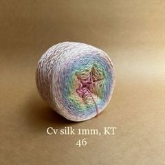 Cầu vồng sợi Silk kim tuyến, cỡ 1.0mm, 300g, đan móc áo, váy, khăn