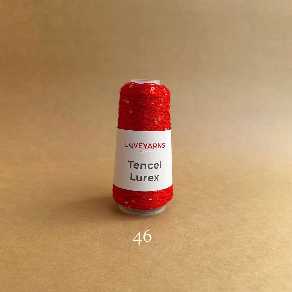 Sợi Tencel Lurex nhập từ Loveyarns, đan móc áo, khăn