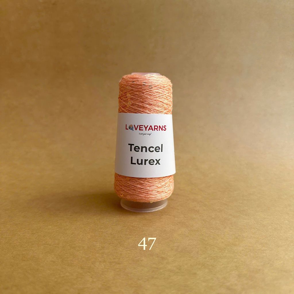Sợi Tencel Lurex nhập từ Loveyarns, đan móc áo, khăn
