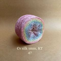 Cầu vồng sợi Silk kim tuyến, cỡ 1.0mm, 300g, đan móc áo, váy, khăn