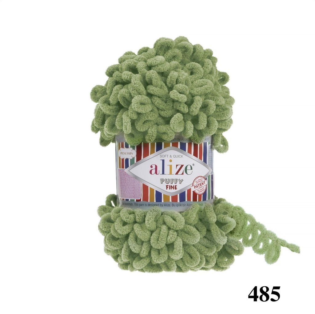 Cuộn len tết bằng tay Puffy Fine hãng Alize Yarns tết áo, khăn, vỏ gối, chăn, thảm, túi