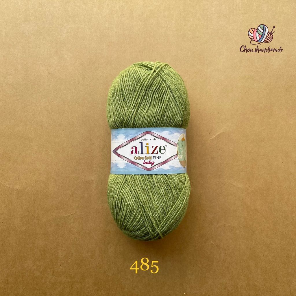 Len hè Cotton Gold Fine Baby nhập khẩu từ Alize Yarns, dành cho bé, đan móc áo, váy