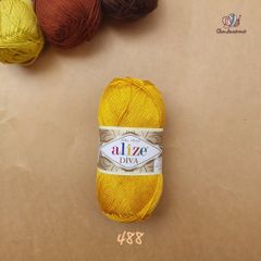Sợi acrylic bóng Diva nhập khẩu từ Alize yarns đan móc bikini, áo, váy, thú, nón cực xinh