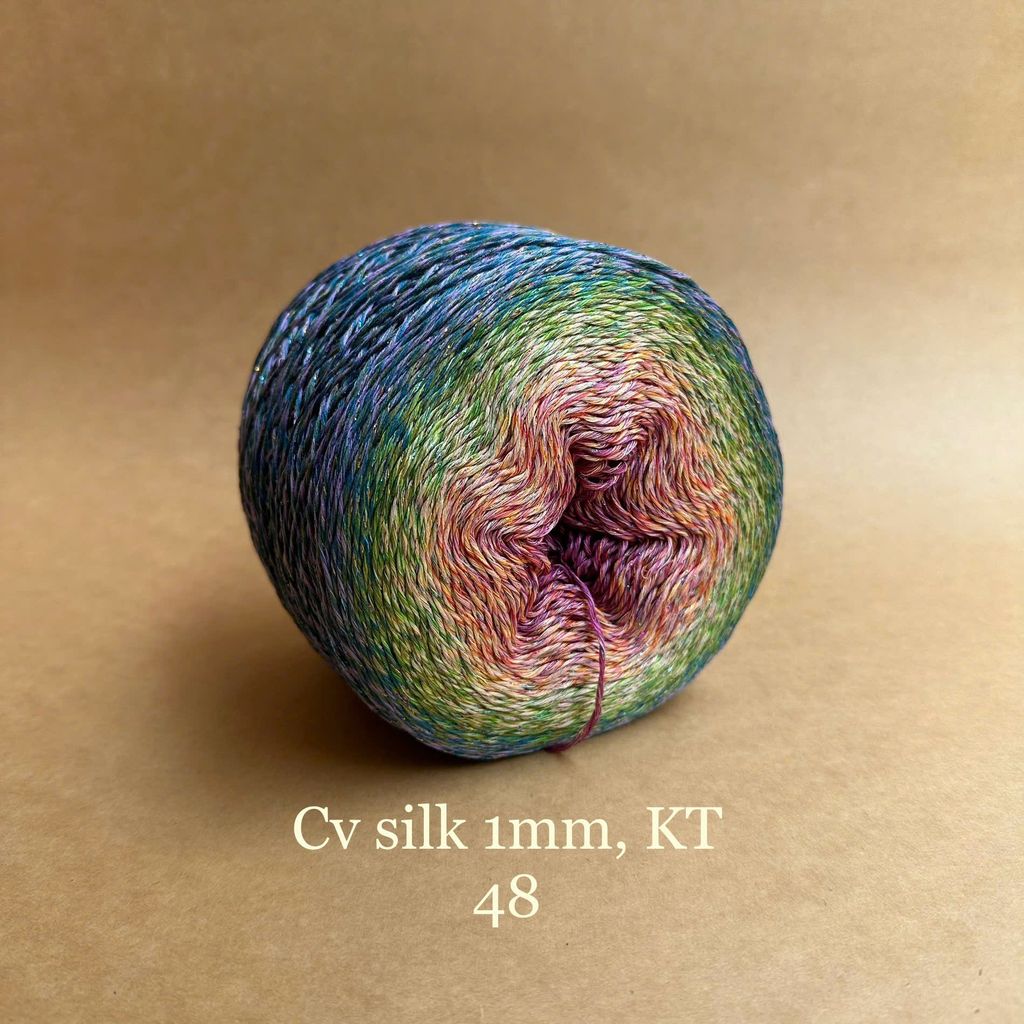 Cầu vồng sợi Silk kim tuyến, cỡ 1.0mm, 300g, đan móc áo, váy, khăn