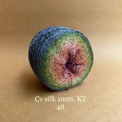 Cầu vồng sợi Silk kim tuyến, cỡ 1.0mm, 300g, đan móc áo, váy, khăn