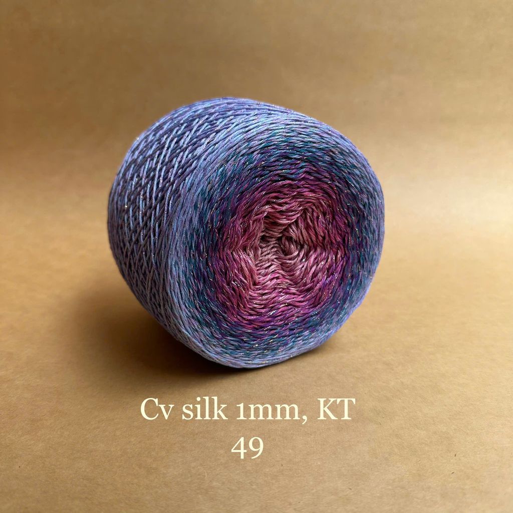 Cầu vồng sợi Silk kim tuyến, cỡ 1.0mm, 300g, đan móc áo, váy, khăn