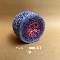 Cầu vồng sợi Silk kim tuyến, cỡ 1.0mm, 300g, đan móc áo, váy, khăn