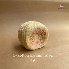 Sợi cầu vồng Cotton 0.8mm cuộn 100g, Chouihandmade, đan móc áo, váy