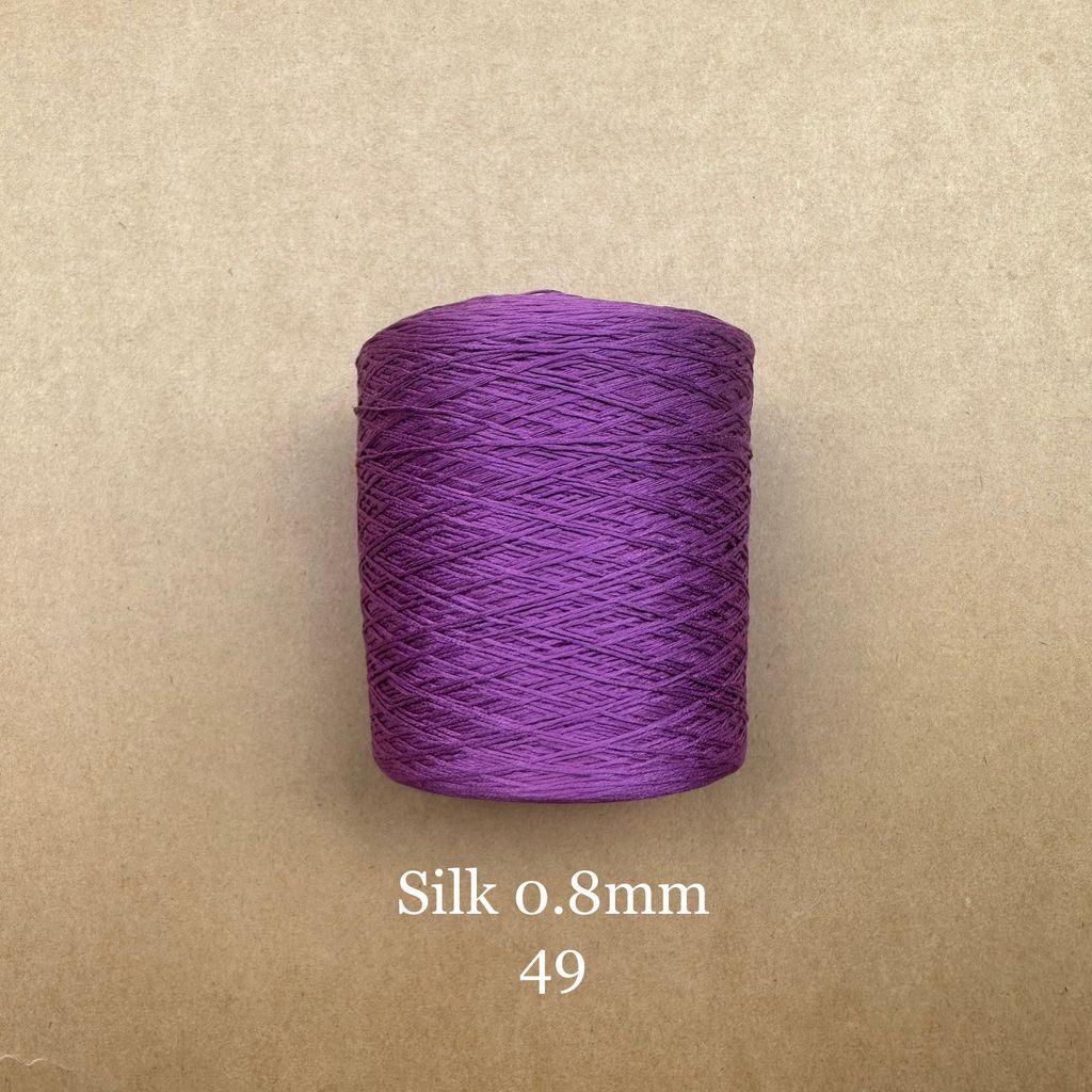 Cuộn sợi 100% silk 0.8mm màu trơn - 300gram