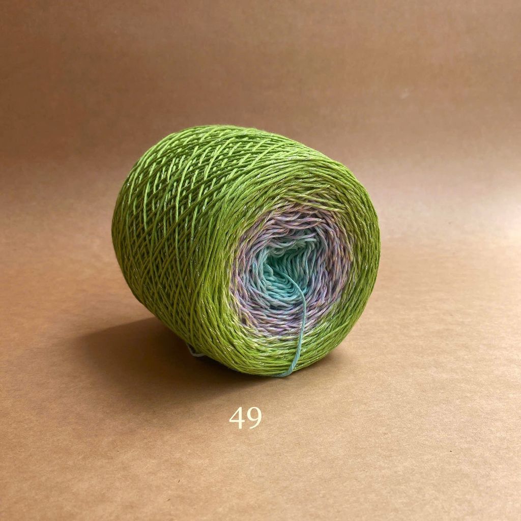 Sợi cầu vồng Cotton 1.2mm, kim tuyến
