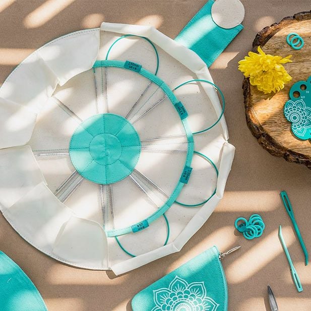 Bộ kim đan vòng mini EXPLORE dài 25cm 10icnh, dùng đan tay, vòng tròn nhỏ - BST Mindful Lace - KnitPro