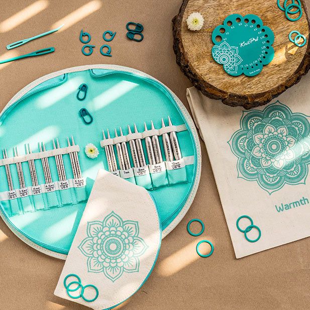 Bộ kim đan dòng Mindful Lace (4 inch) - WARMTH (8.5cm), nhập khẩu từ Knitpro