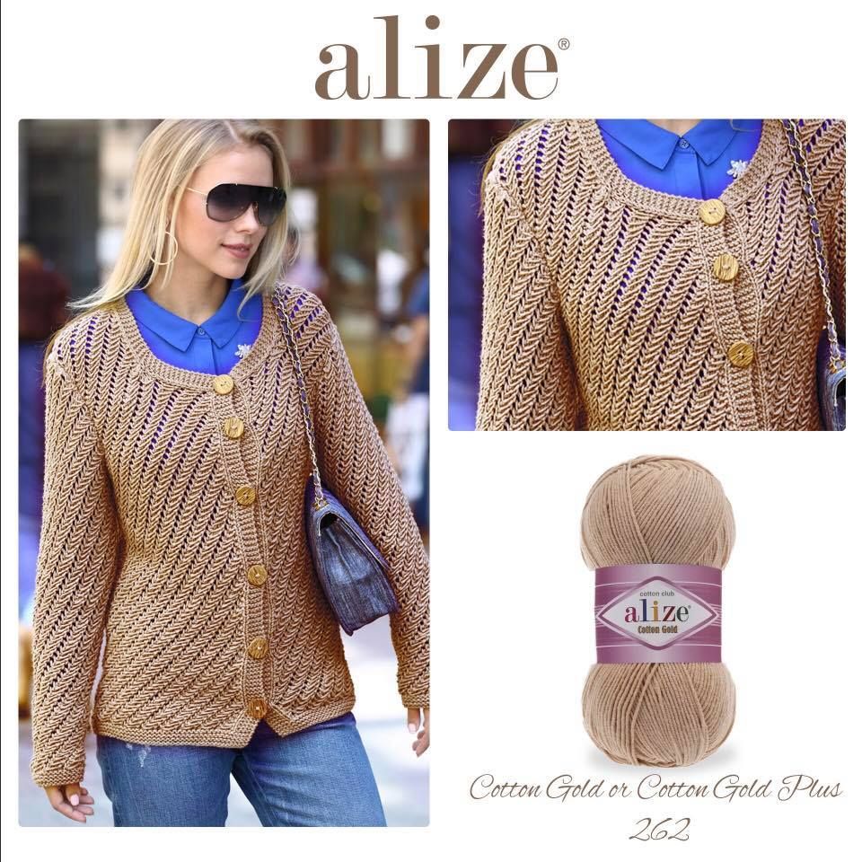 Len hè Cotton Gold nhập khẩu từ Alize Yarns, đan móc đồ hè, thú, nón cực xinh