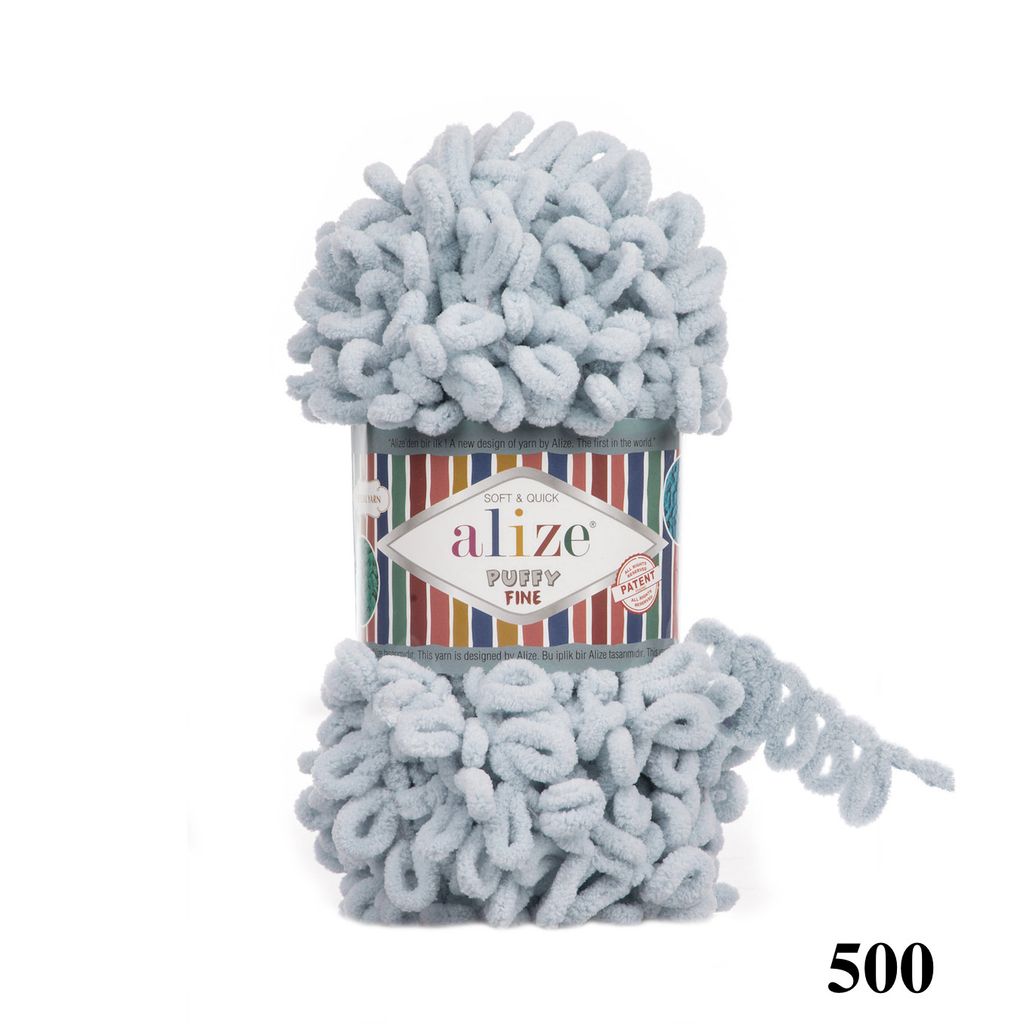 Cuộn len tết bằng tay Puffy Fine hãng Alize Yarns tết áo, khăn, vỏ gối, chăn, thảm, túi