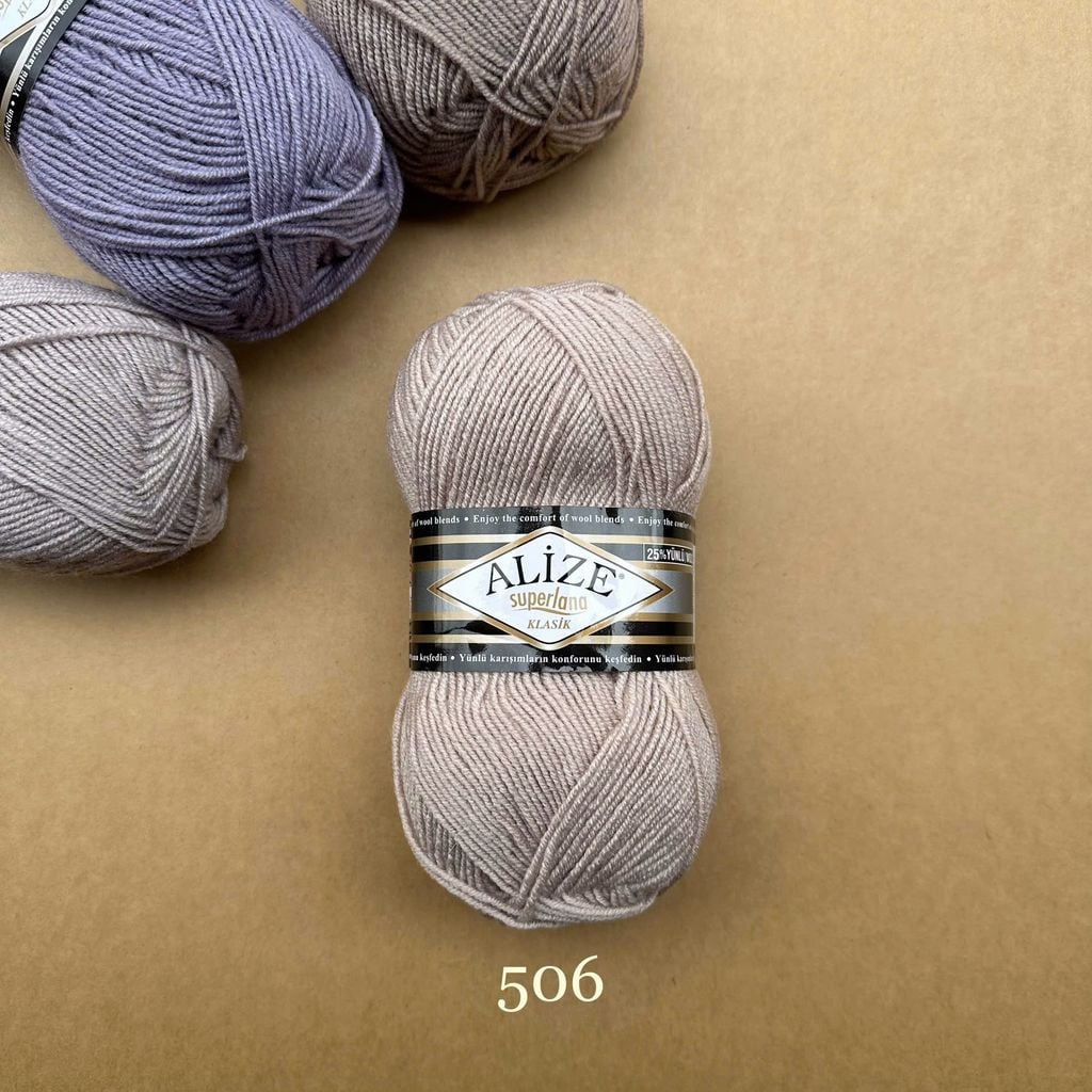 Len ấm Superlana Klasik nhập khẩu từ Alize Yarns đan móc nón, khăn, áo