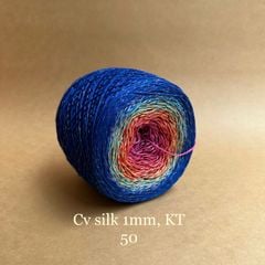 Cầu vồng sợi Silk kim tuyến, cỡ 1.0mm, 300g, đan móc áo, váy, khăn