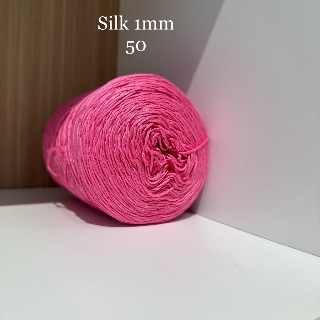 Cuộn sợi 100% Silk 1mm, 300g màu trơn