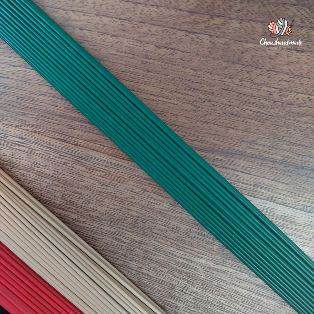 Bộ 10 que sắt làm thân hoa giả, dài 40cm, Chouihandmade