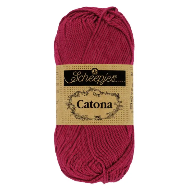 Sợi cotton Catona 50g - Scheepjes, đan móc áo, nón, búp bê