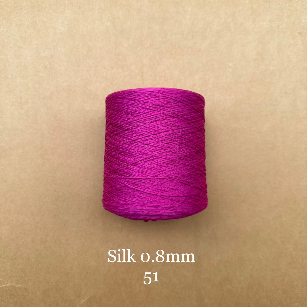 Cuộn sợi 100% silk 0.8mm màu trơn - 300gram