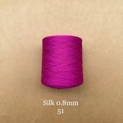 Cuộn sợi 100% silk 0.8mm màu trơn - 300gram