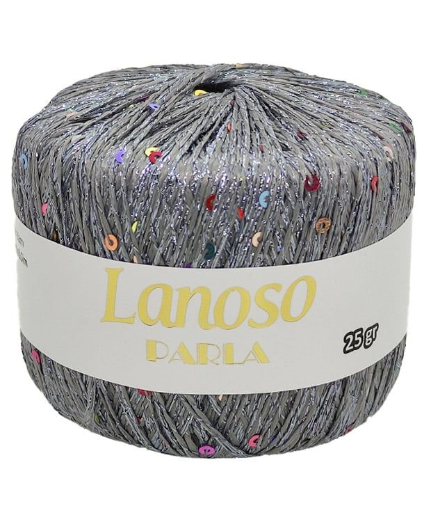 Sợi lấp lánh Parla nhập từ Lanoso, đan móc áo, váy, khăn