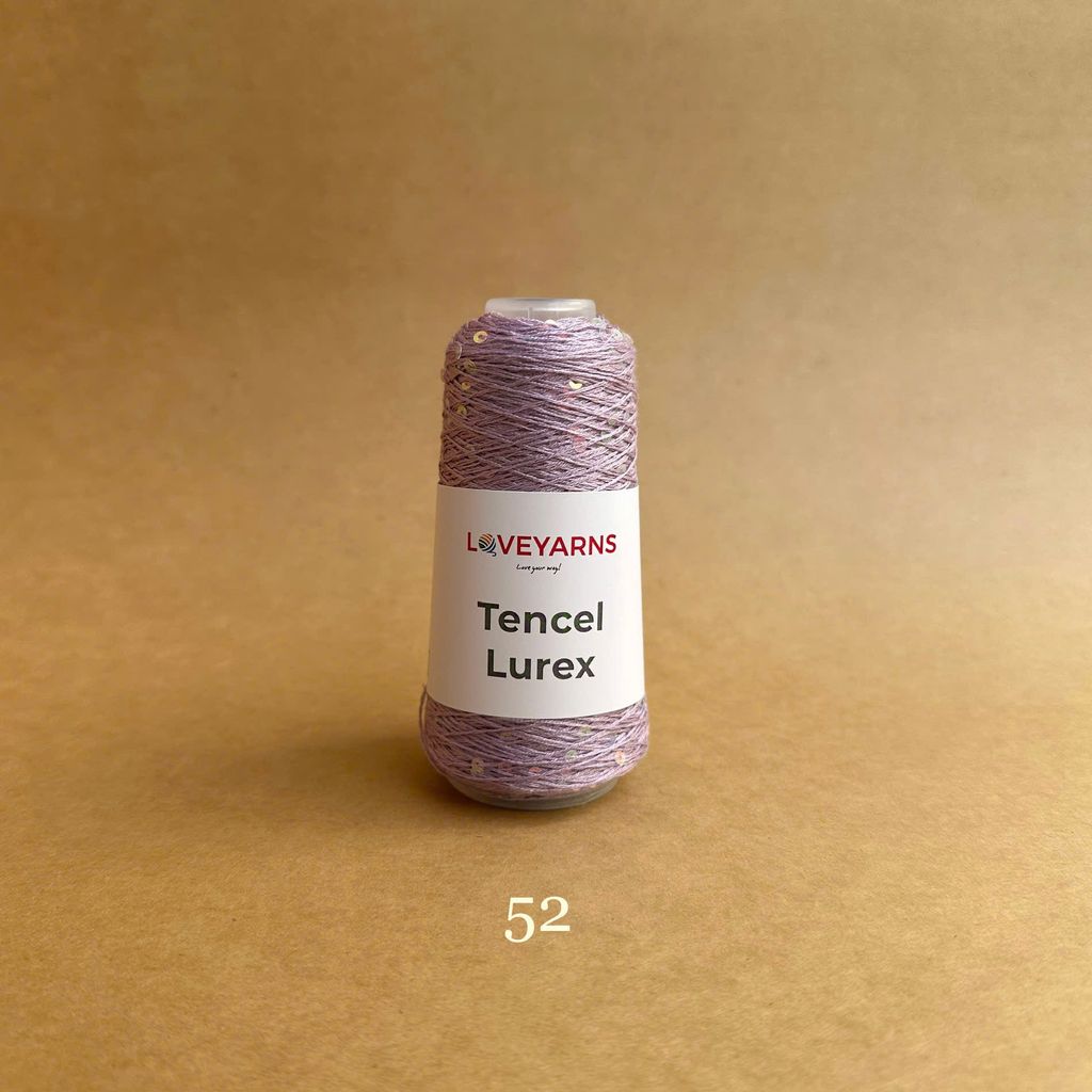 Sợi Tencel Lurex nhập từ Loveyarns, đan móc áo, khăn