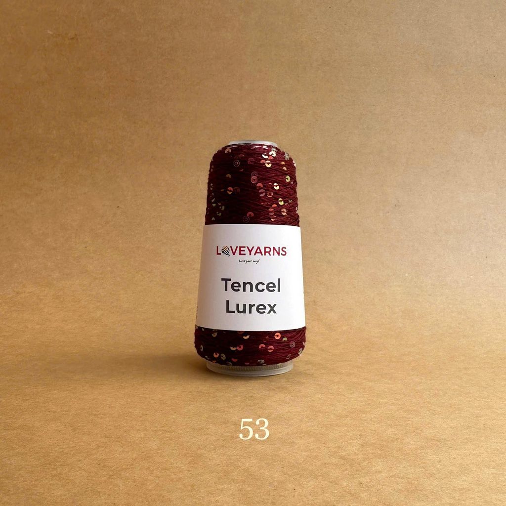 Sợi Tencel Lurex nhập từ Loveyarns, đan móc áo, khăn