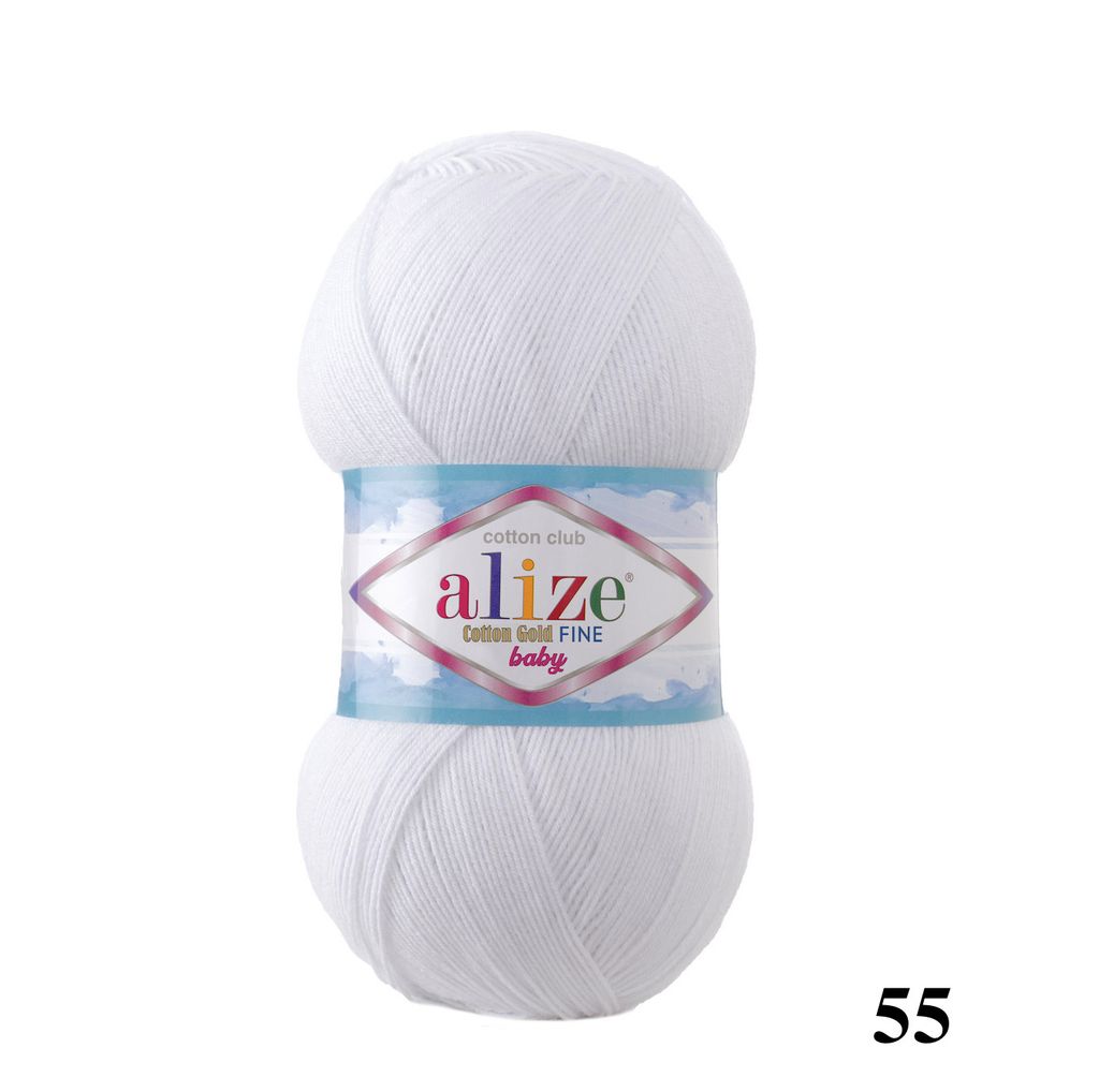 Len hè Cotton Gold Fine Baby nhập khẩu từ Alize Yarns, dành cho bé, đan móc áo, váy