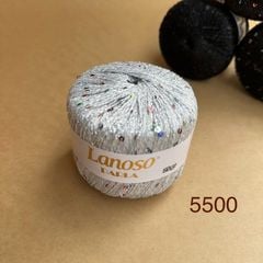 Sợi lấp lánh Parla nhập từ Lanoso, đan móc áo, váy, khăn