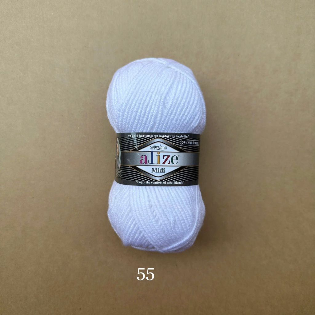 Len đông Superlana Midi nhập khẩu từ Alize Yarns, đan móc thú, áo, nón, khăn