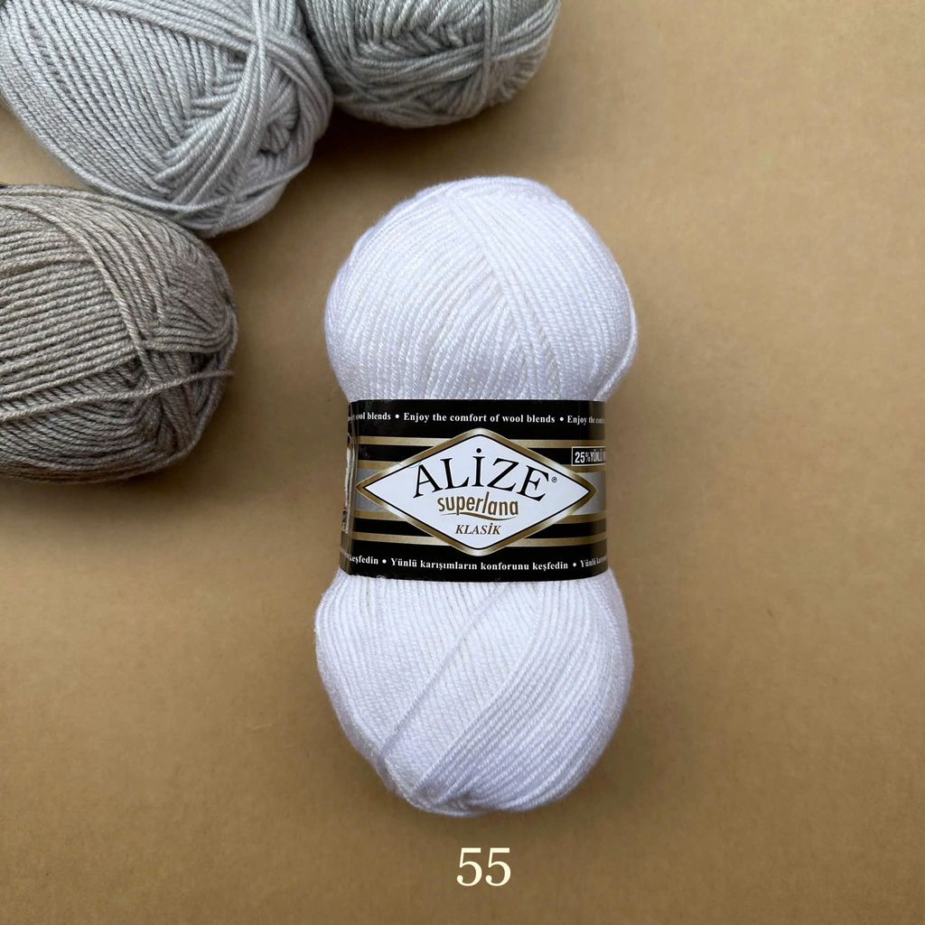 Len ấm Superlana Klasik nhập khẩu từ Alize Yarns đan móc nón, khăn, áo